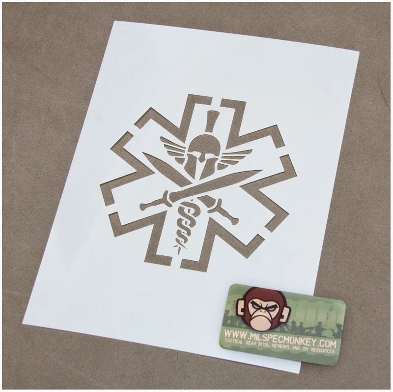 Milspec Monkey Spray Schablone Medic Sparta