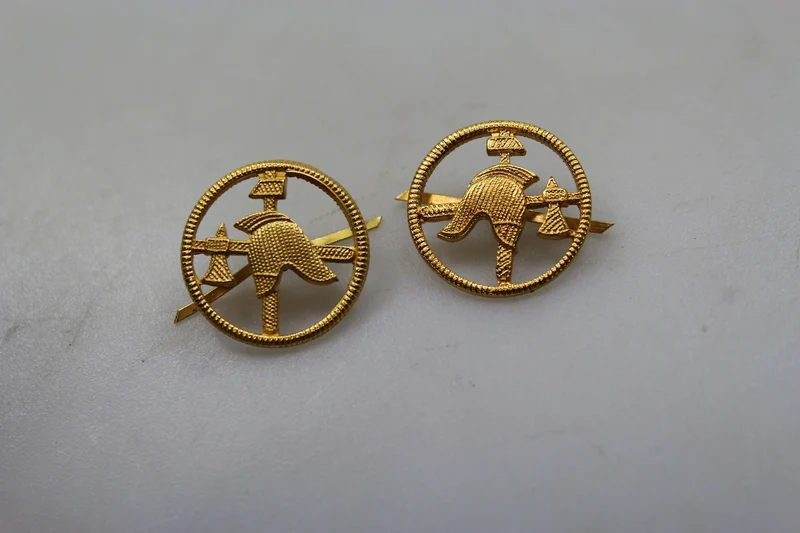Paar RA-Embleme der Air Force Engineers für Schulterklappen aus dem 2. Weltkrieg