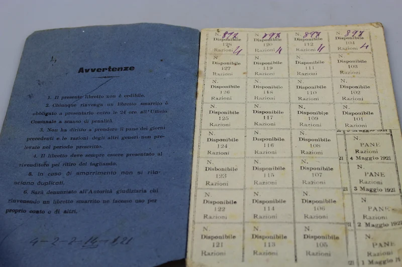 Lebensmittelkarte für Brot und Grundnahrungsmittel 1920