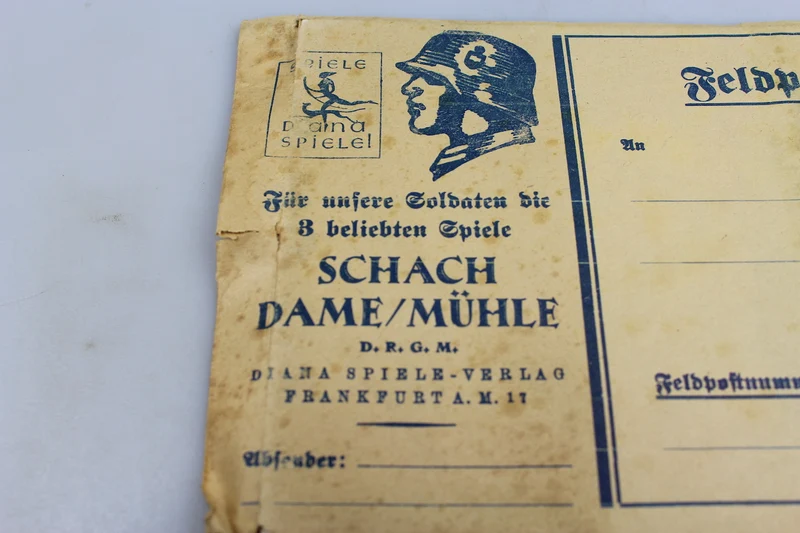 Brettspiele, Dame, Schach etc.etc Feldpost