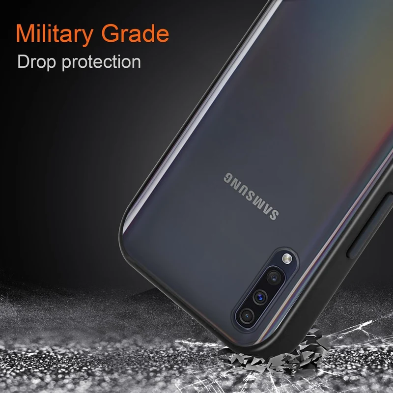 Cadorabo Hülle kompatibel mit Samsung Galaxy A70 / A70s Hybrid Schutzhülle mit TPU Silikon Innenseite und matter Kunststoff Rückseite