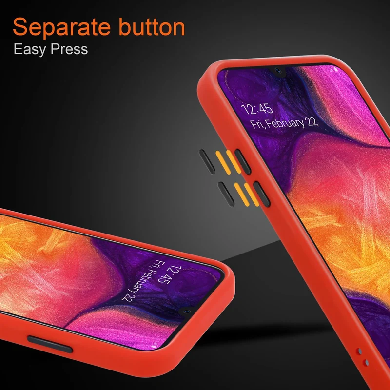 Cadorabo Hülle kompatibel mit Samsung Galaxy A70 / A70s Hybrid Schutzhülle mit TPU Silikon Innenseite und matter Kunststoff Rückseite