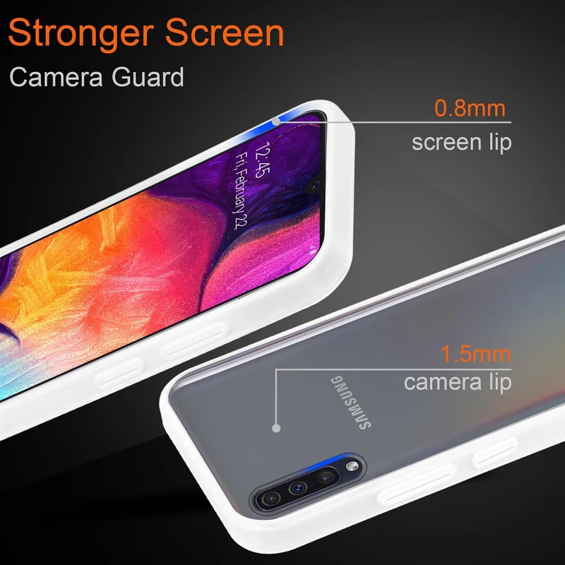Cadorabo Hülle kompatibel mit Samsung Galaxy A70 / A70s Hybrid Schutzhülle mit TPU Silikon Innenseite und matter Kunststoff Rückseite