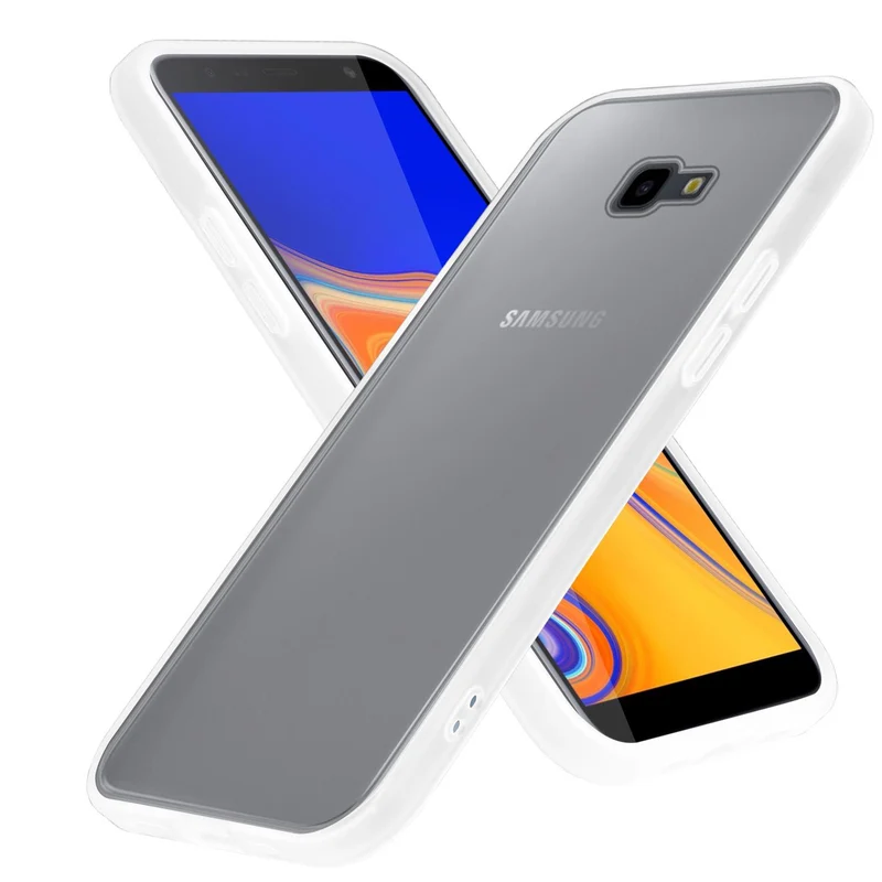Cadorabo Hülle kompatibel mit Samsung Galaxy J4 PLUS / J4 PRIME / J4 CORE Hybrid Schutzhülle mit TPU Silikon Innenseite und matter Kunststoff Rückseite