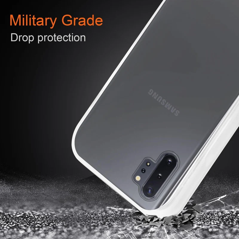 Cadorabo Hülle kompatibel mit Samsung Galaxy NOTE 10 Hybrid Schutzhülle mit TPU Silikon Innenseite und matter Kunststoff Rückseite