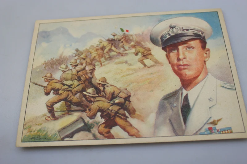 Postkarte gewidmet Herzog Amedeo d'Aosta
