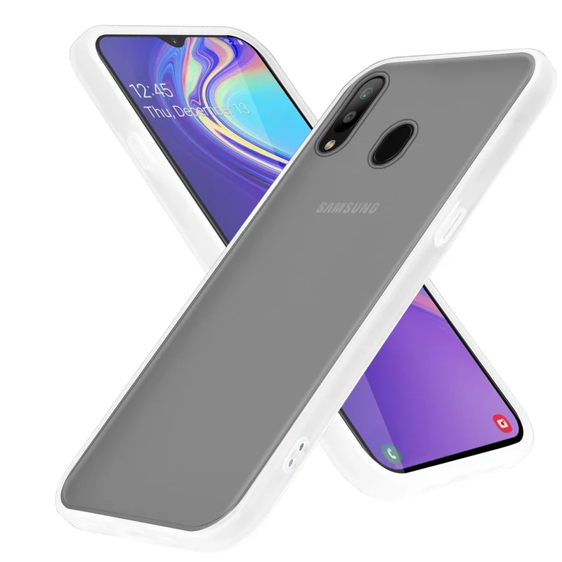 Cadorabo Hülle kompatibel mit Samsung Galaxy M30 / A40s Hybrid Schutzhülle mit TPU Silikon Innenseite und matter Kunststoff Rückseite