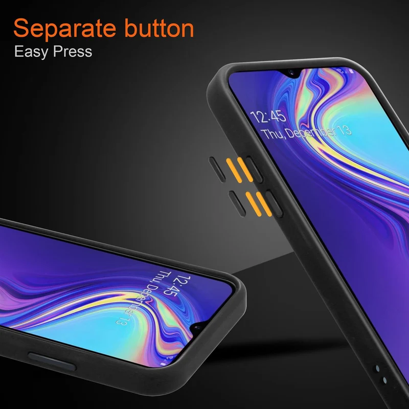 Cadorabo Hülle kompatibel mit Samsung Galaxy M30 / A40s Hybrid Schutzhülle mit TPU Silikon Innenseite und matter Kunststoff Rückseite