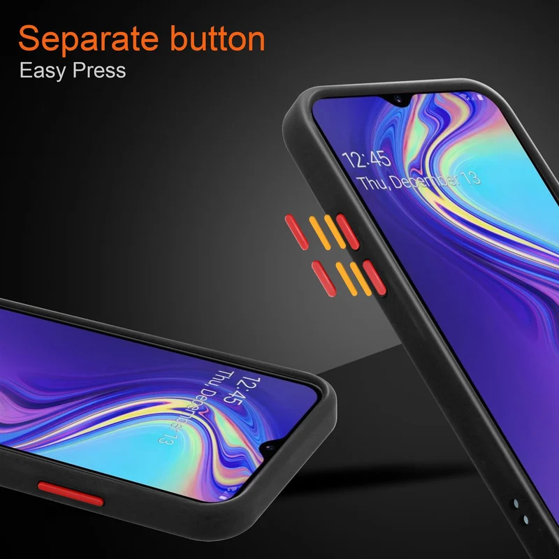 Cadorabo Hülle kompatibel mit Samsung Galaxy M30 / A40s Hybrid Schutzhülle mit TPU Silikon Innenseite und matter Kunststoff Rückseite
