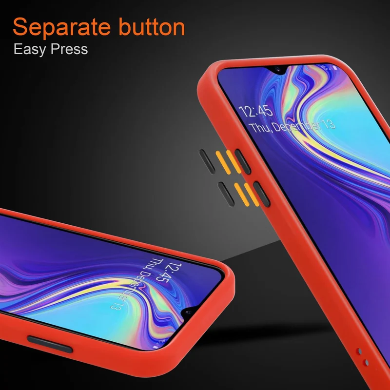 Cadorabo Hülle kompatibel mit Samsung Galaxy M30 / A40s Hybrid Schutzhülle mit TPU Silikon Innenseite und matter Kunststoff Rückseite