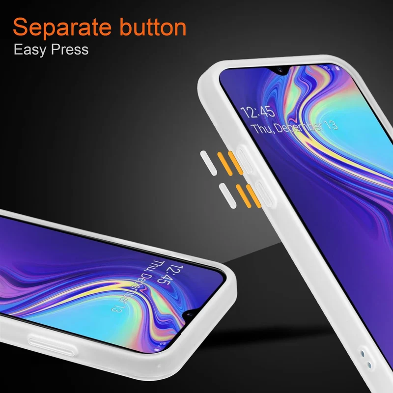 Cadorabo Hülle kompatibel mit Samsung Galaxy M30 / A40s Hybrid Schutzhülle mit TPU Silikon Innenseite und matter Kunststoff Rückseite