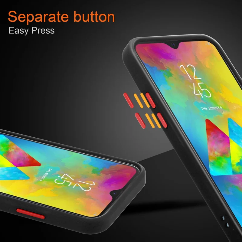 Cadorabo Hülle kompatibel mit Samsung Galaxy M20 Hybrid Schutzhülle mit TPU Silikon Innenseite und matter Kunststoff Rückseite
