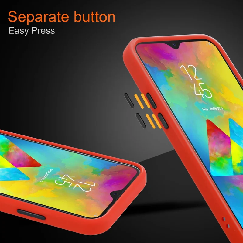 Cadorabo Hülle kompatibel mit Samsung Galaxy M20 Hybrid Schutzhülle mit TPU Silikon Innenseite und matter Kunststoff Rückseite