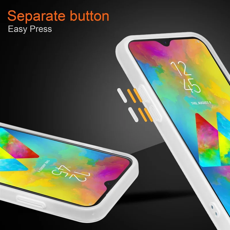 Cadorabo Hülle kompatibel mit Samsung Galaxy M20 Hybrid Schutzhülle mit TPU Silikon Innenseite und matter Kunststoff Rückseite