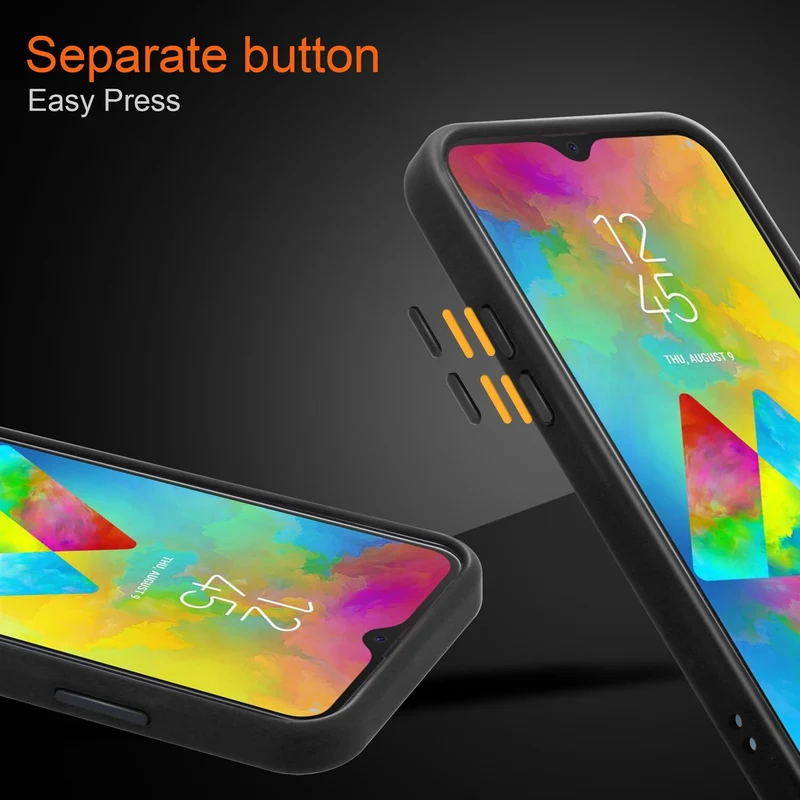 Cadorabo Hülle kompatibel mit Samsung Galaxy M20 Hybrid Schutzhülle mit TPU Silikon Innenseite und matter Kunststoff Rückseite