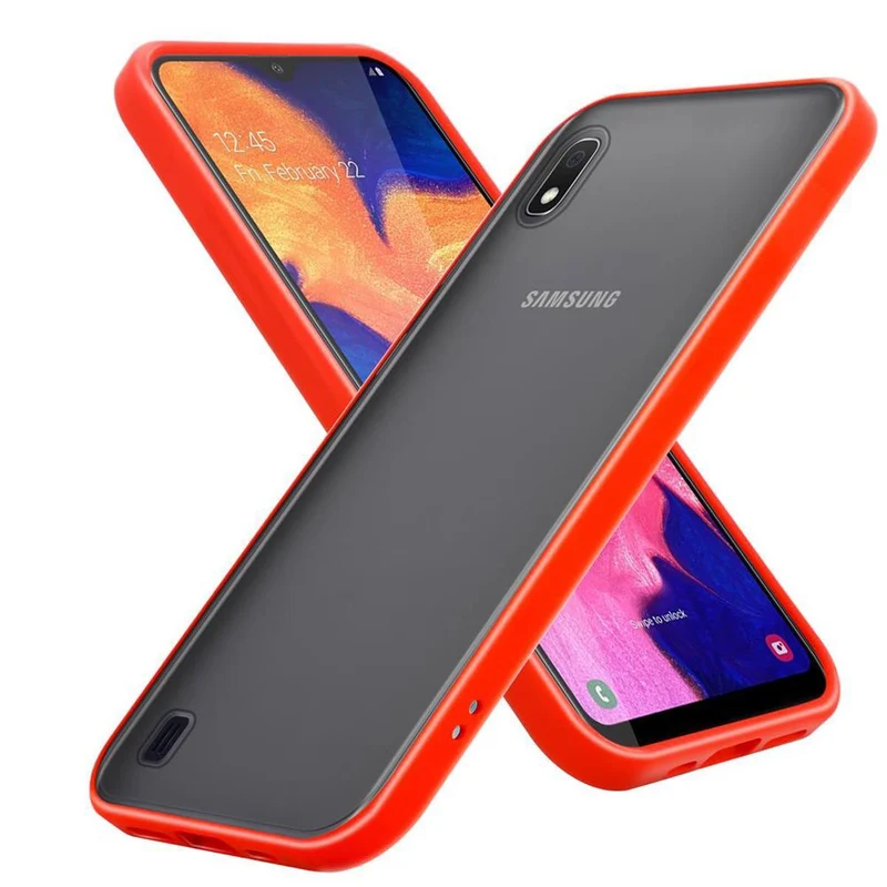 Cadorabo Hülle kompatibel mit Samsung Galaxy A10 / M10 Hybrid Schutzhülle mit TPU Silikon Innenseite und matter Kunststoff Rückseite