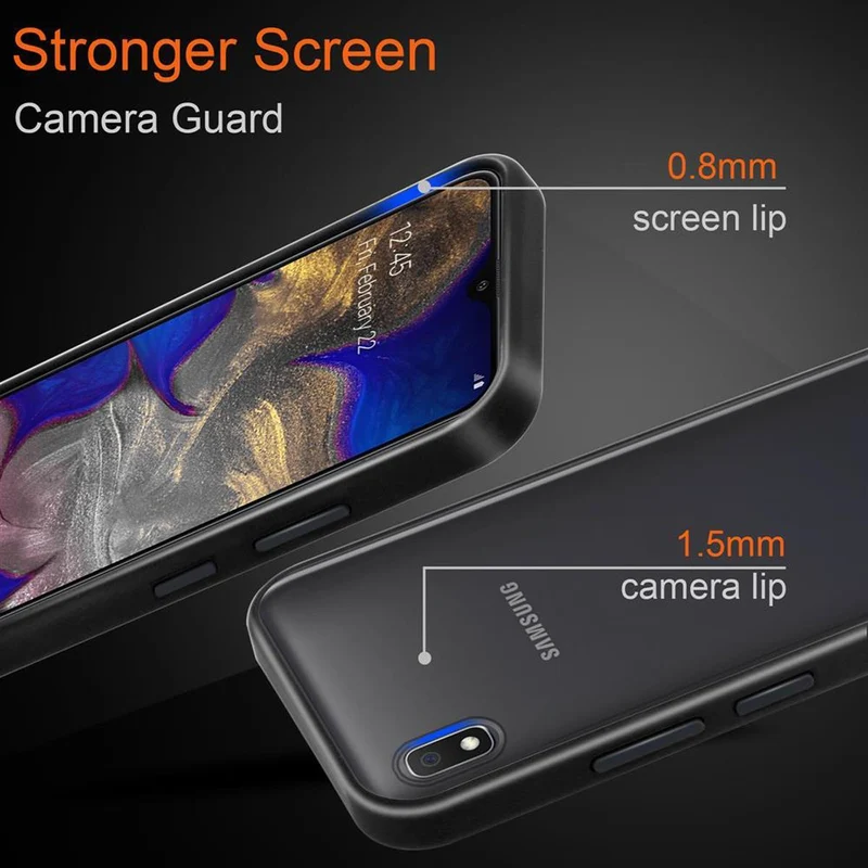 Cadorabo Hülle kompatibel mit Samsung Galaxy A10 / M10 Hybrid Schutzhülle mit TPU Silikon Innenseite und matter Kunststoff Rückseite