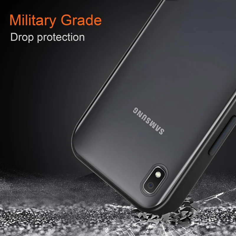 Cadorabo Hülle kompatibel mit Samsung Galaxy A10 / M10 Hybrid Schutzhülle mit TPU Silikon Innenseite und matter Kunststoff Rückseite