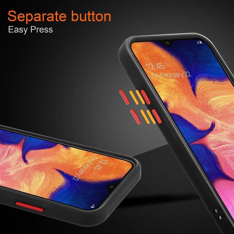 Cadorabo Hülle kompatibel mit Samsung Galaxy A10 / M10 Hybrid Schutzhülle mit TPU Silikon Innenseite und matter Kunststoff Rückseite