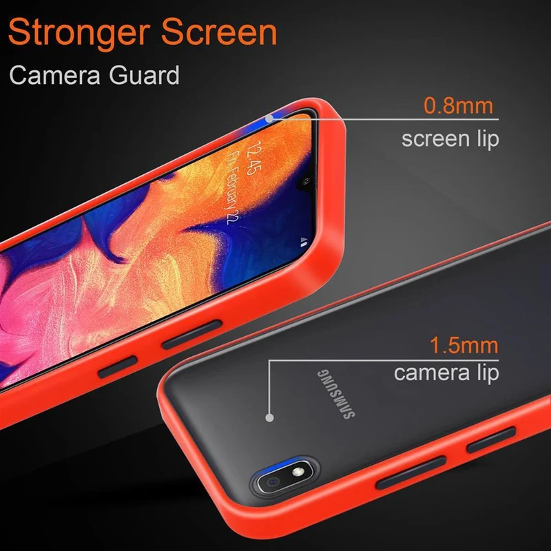 Cadorabo Hülle kompatibel mit Samsung Galaxy A10 / M10 Hybrid Schutzhülle mit TPU Silikon Innenseite und matter Kunststoff Rückseite