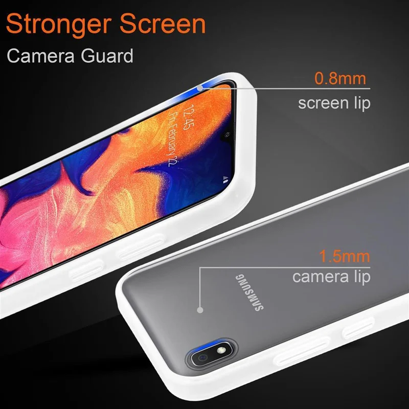 Cadorabo Hülle kompatibel mit Samsung Galaxy A10 / M10 Hybrid Schutzhülle mit TPU Silikon Innenseite und matter Kunststoff Rückseite