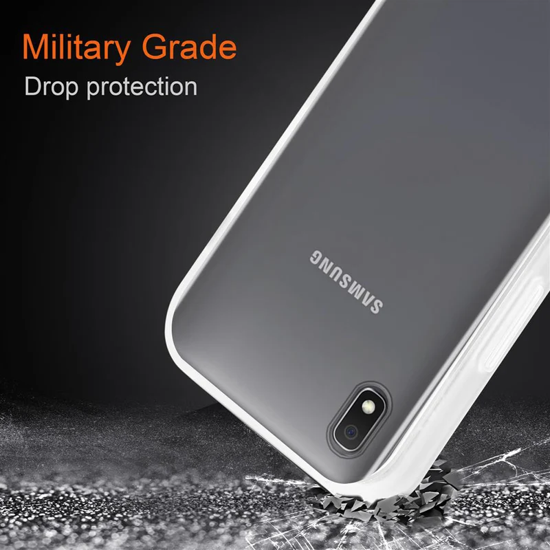 Cadorabo Hülle kompatibel mit Samsung Galaxy A10 / M10 Hybrid Schutzhülle mit TPU Silikon Innenseite und matter Kunststoff Rückseite