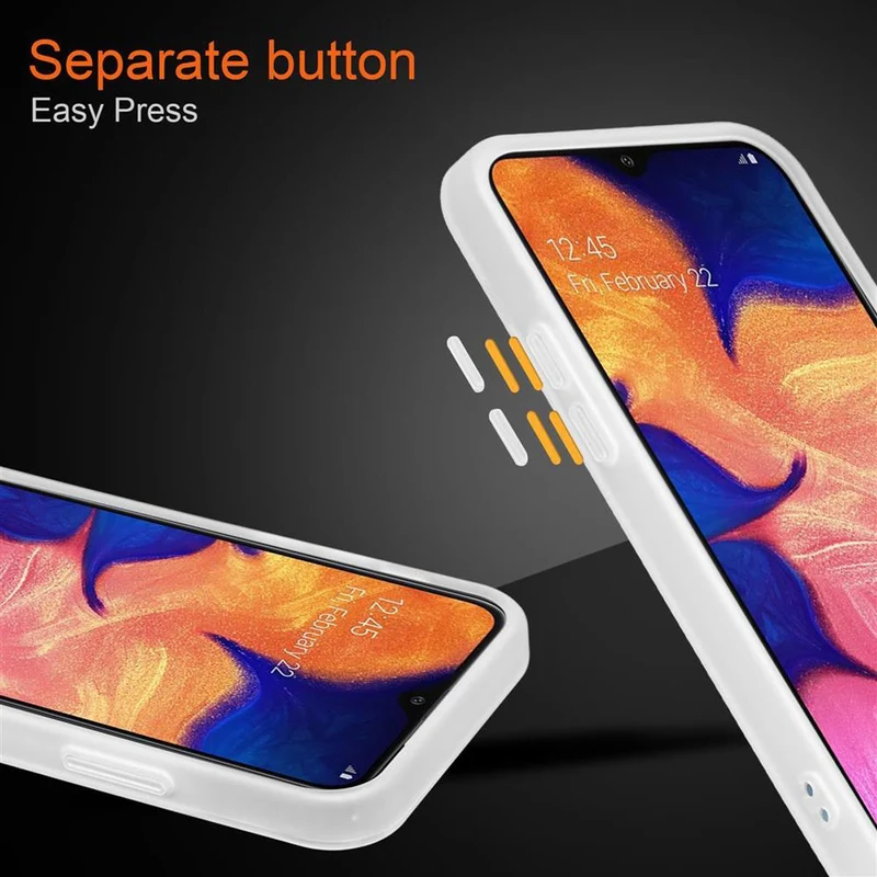 Cadorabo Hülle kompatibel mit Samsung Galaxy A10 / M10 Hybrid Schutzhülle mit TPU Silikon Innenseite und matter Kunststoff Rückseite