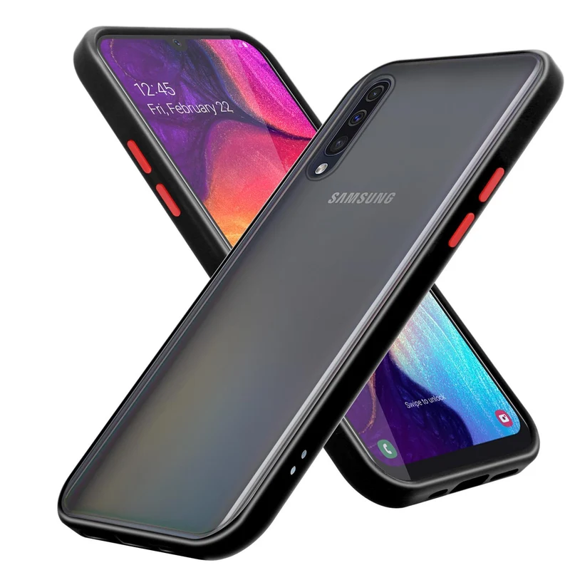 Cadorabo Hülle kompatibel mit Samsung Galaxy A50 4G / A50s / A30s Hybrid Schutzhülle mit TPU Silikon Innenseite und matter Kunststoff Rückseite