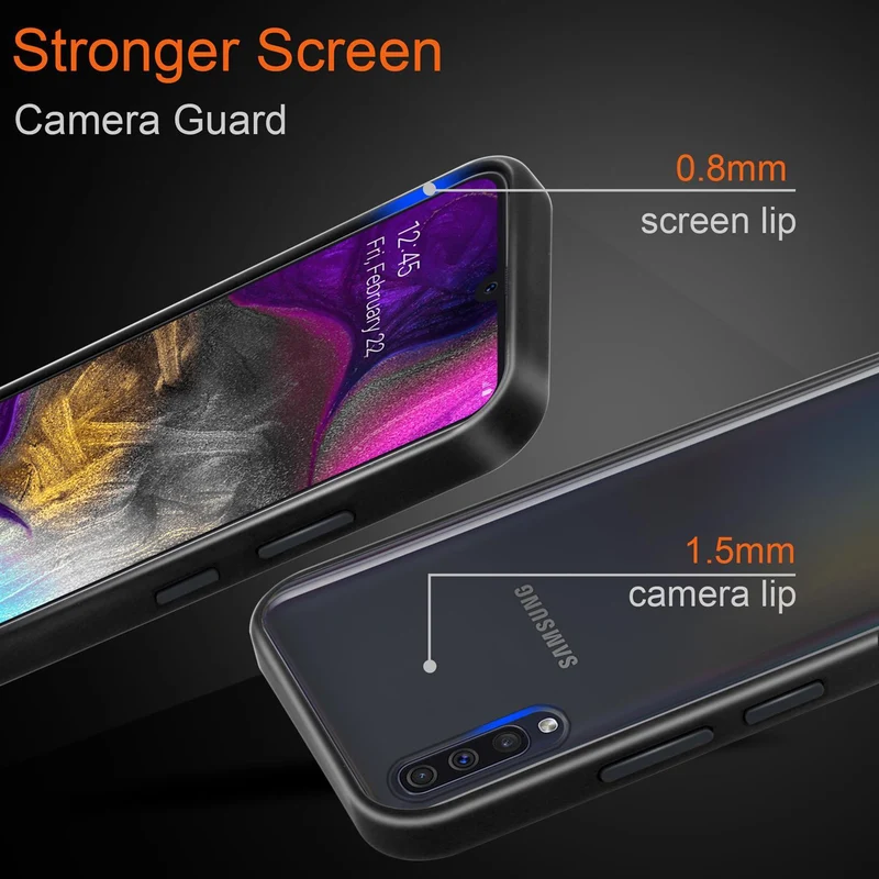 Cadorabo Hülle kompatibel mit Samsung Galaxy A50 4G / A50s / A30s Hybrid Schutzhülle mit TPU Silikon Innenseite und matter Kunststoff Rückseite