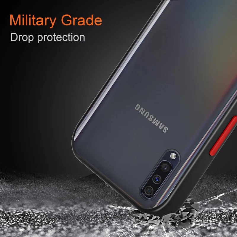 Cadorabo Hülle kompatibel mit Samsung Galaxy A50 4G / A50s / A30s Hybrid Schutzhülle mit TPU Silikon Innenseite und matter Kunststoff Rückseite