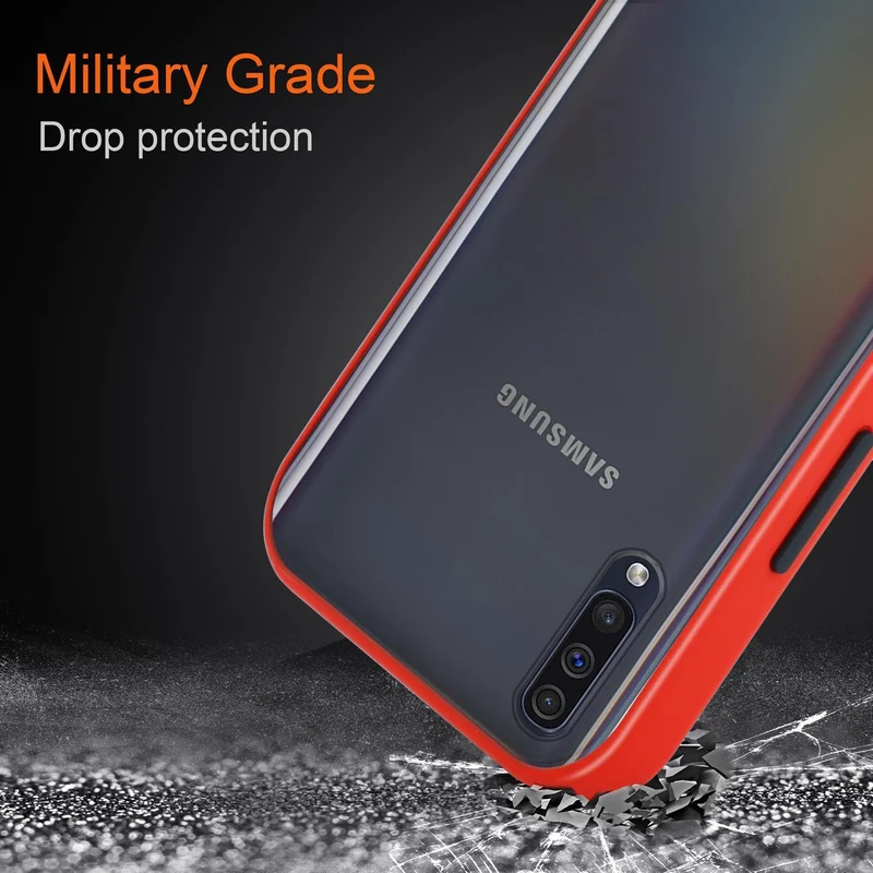 Cadorabo Hülle kompatibel mit Samsung Galaxy A50 4G / A50s / A30s Hybrid Schutzhülle mit TPU Silikon Innenseite und matter Kunststoff Rückseite