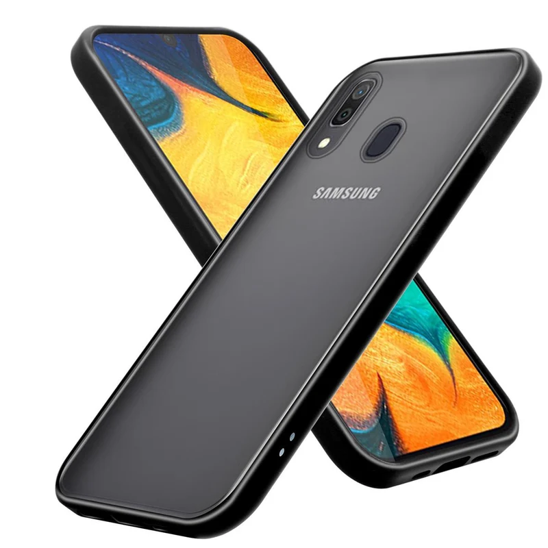 Cadorabo Hülle kompatibel mit Samsung Galaxy A20 / A30 / M10s Hybrid Schutzhülle mit TPU Silikon Innenseite und matter Kunststoff Rückseite