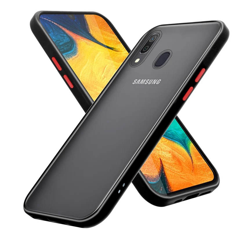Cadorabo Hülle kompatibel mit Samsung Galaxy A20 / A30 / M10s Hybrid Schutzhülle mit TPU Silikon Innenseite und matter Kunststoff Rückseite