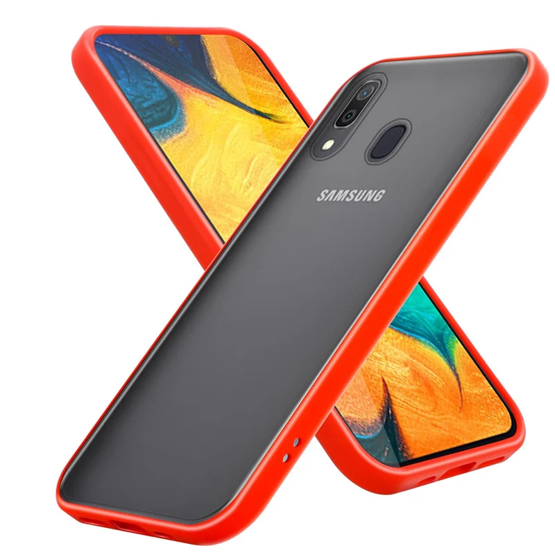 Cadorabo Hülle kompatibel mit Samsung Galaxy A20 / A30 / M10s Hybrid Schutzhülle mit TPU Silikon Innenseite und matter Kunststoff Rückseite