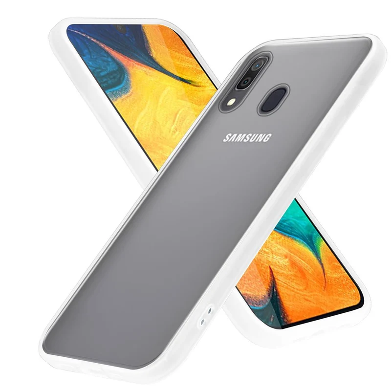 Cadorabo Hülle kompatibel mit Samsung Galaxy A20 / A30 / M10s Hybrid Schutzhülle mit TPU Silikon Innenseite und matter Kunststoff Rückseite