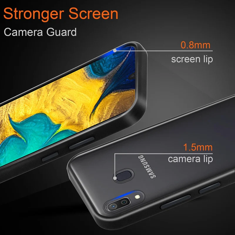Cadorabo Hülle kompatibel mit Samsung Galaxy A20 / A30 / M10s Hybrid Schutzhülle mit TPU Silikon Innenseite und matter Kunststoff Rückseite