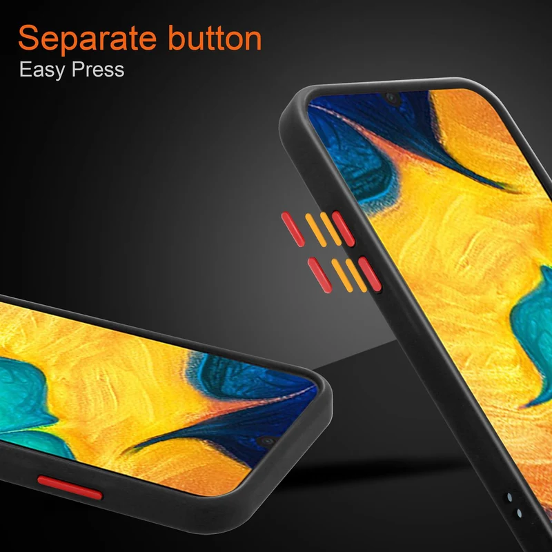 Cadorabo Hülle kompatibel mit Samsung Galaxy A20 / A30 / M10s Hybrid Schutzhülle mit TPU Silikon Innenseite und matter Kunststoff Rückseite