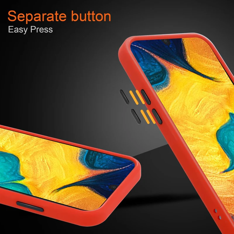 Cadorabo Hülle kompatibel mit Samsung Galaxy A20 / A30 / M10s Hybrid Schutzhülle mit TPU Silikon Innenseite und matter Kunststoff Rückseite