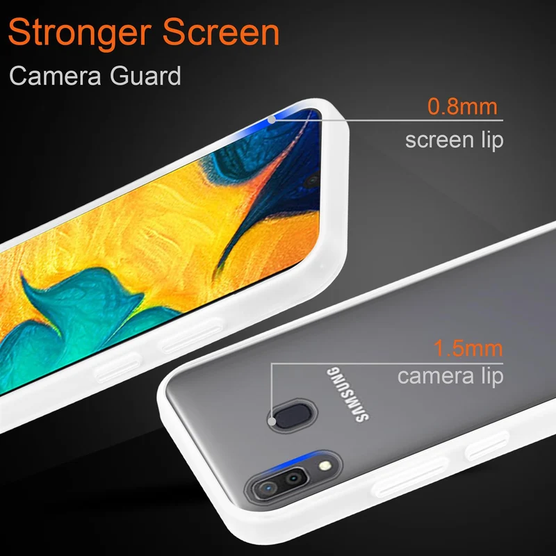 Cadorabo Hülle kompatibel mit Samsung Galaxy A20 / A30 / M10s Hybrid Schutzhülle mit TPU Silikon Innenseite und matter Kunststoff Rückseite