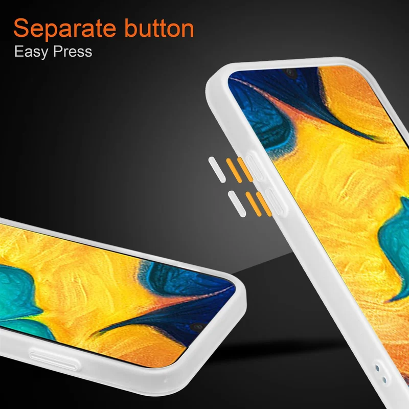 Cadorabo Hülle kompatibel mit Samsung Galaxy A20 / A30 / M10s Hybrid Schutzhülle mit TPU Silikon Innenseite und matter Kunststoff Rückseite