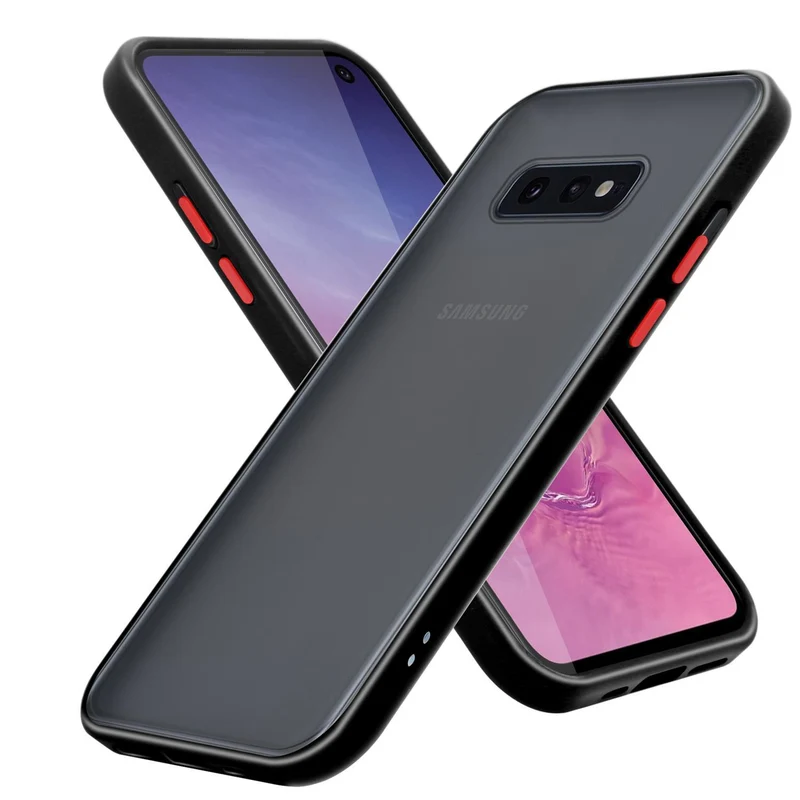 Cadorabo Hülle kompatibel mit Samsung Galaxy S10e Hybrid Schutzhülle mit TPU Silikon Innenseite und matter Kunststoff Rückseite