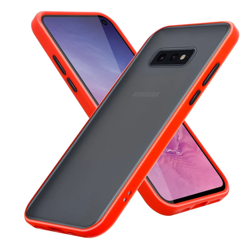 Cadorabo Hülle kompatibel mit Samsung Galaxy S10e Hybrid Schutzhülle mit TPU Silikon Innenseite und matter Kunststoff Rückseite