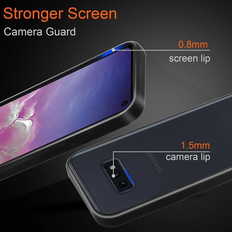 Cadorabo Hülle kompatibel mit Samsung Galaxy S10e Hybrid Schutzhülle mit TPU Silikon Innenseite und matter Kunststoff Rückseite