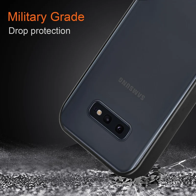 Cadorabo Hülle kompatibel mit Samsung Galaxy S10e Hybrid Schutzhülle mit TPU Silikon Innenseite und matter Kunststoff Rückseite