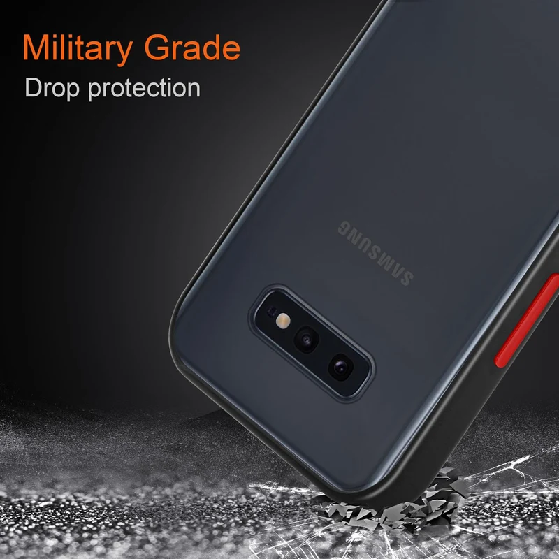 Cadorabo Hülle kompatibel mit Samsung Galaxy S10e Hybrid Schutzhülle mit TPU Silikon Innenseite und matter Kunststoff Rückseite