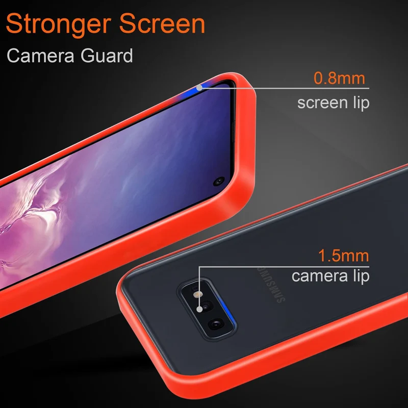 Cadorabo Hülle kompatibel mit Samsung Galaxy S10e Hybrid Schutzhülle mit TPU Silikon Innenseite und matter Kunststoff Rückseite
