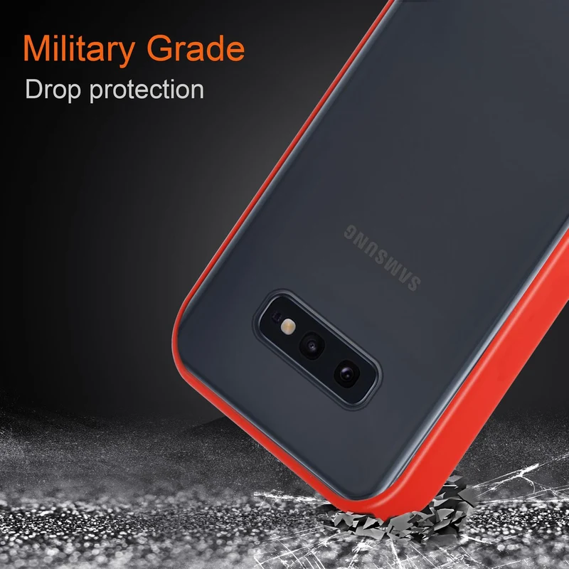 Cadorabo Hülle kompatibel mit Samsung Galaxy S10e Hybrid Schutzhülle mit TPU Silikon Innenseite und matter Kunststoff Rückseite