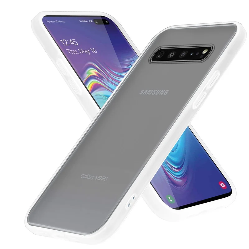 Cadorabo Hülle kompatibel mit Samsung Galaxy S10 4G Hybrid Schutzhülle mit TPU Silikon Innenseite und matter Kunststoff Rückseite