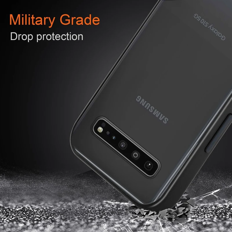 Cadorabo Hülle kompatibel mit Samsung Galaxy S10 4G Hybrid Schutzhülle mit TPU Silikon Innenseite und matter Kunststoff Rückseite