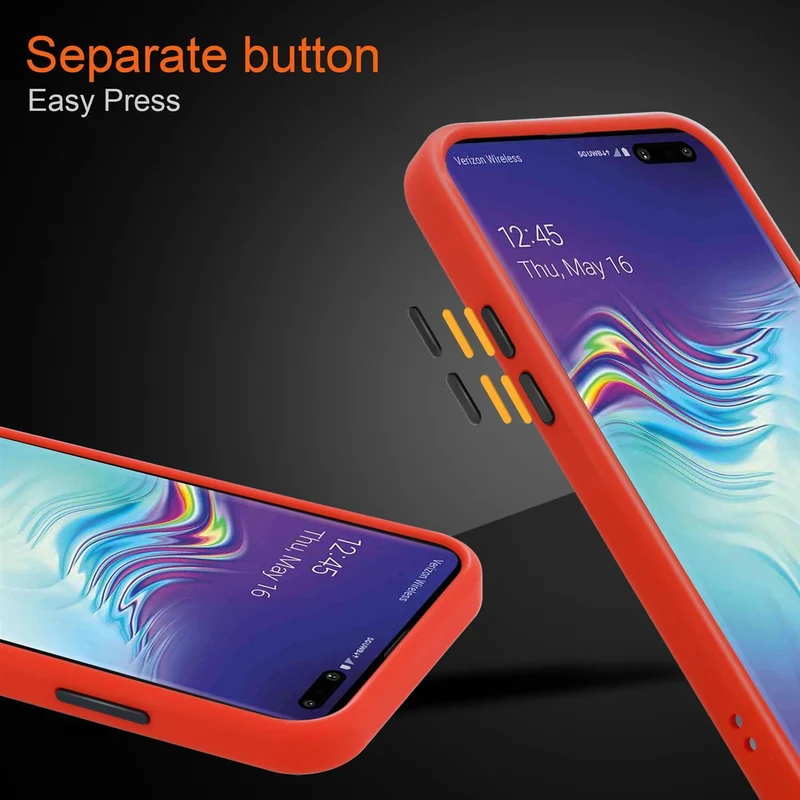 Cadorabo Hülle kompatibel mit Samsung Galaxy S10 4G Hybrid Schutzhülle mit TPU Silikon Innenseite und matter Kunststoff Rückseite